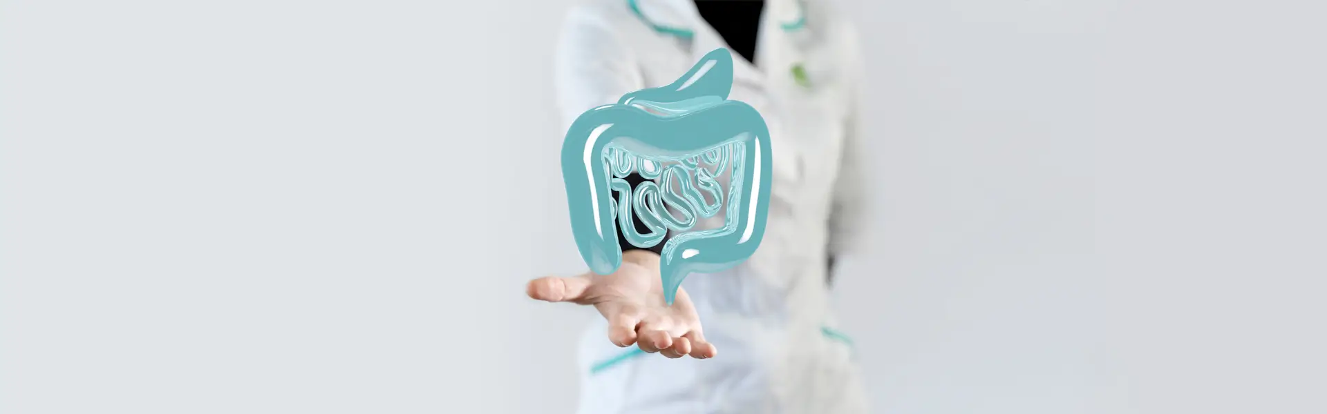Medical illustration of the intestines representing digestive health and gut function