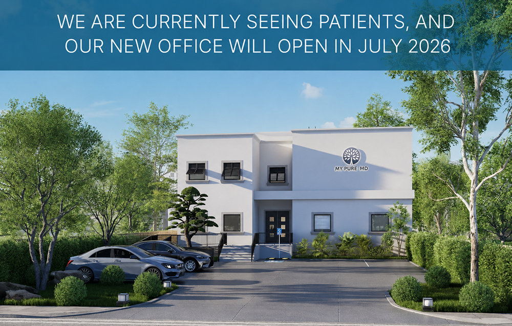 My Pure MD clinic currently accepting patients with new office opening in May 2026 announcement
